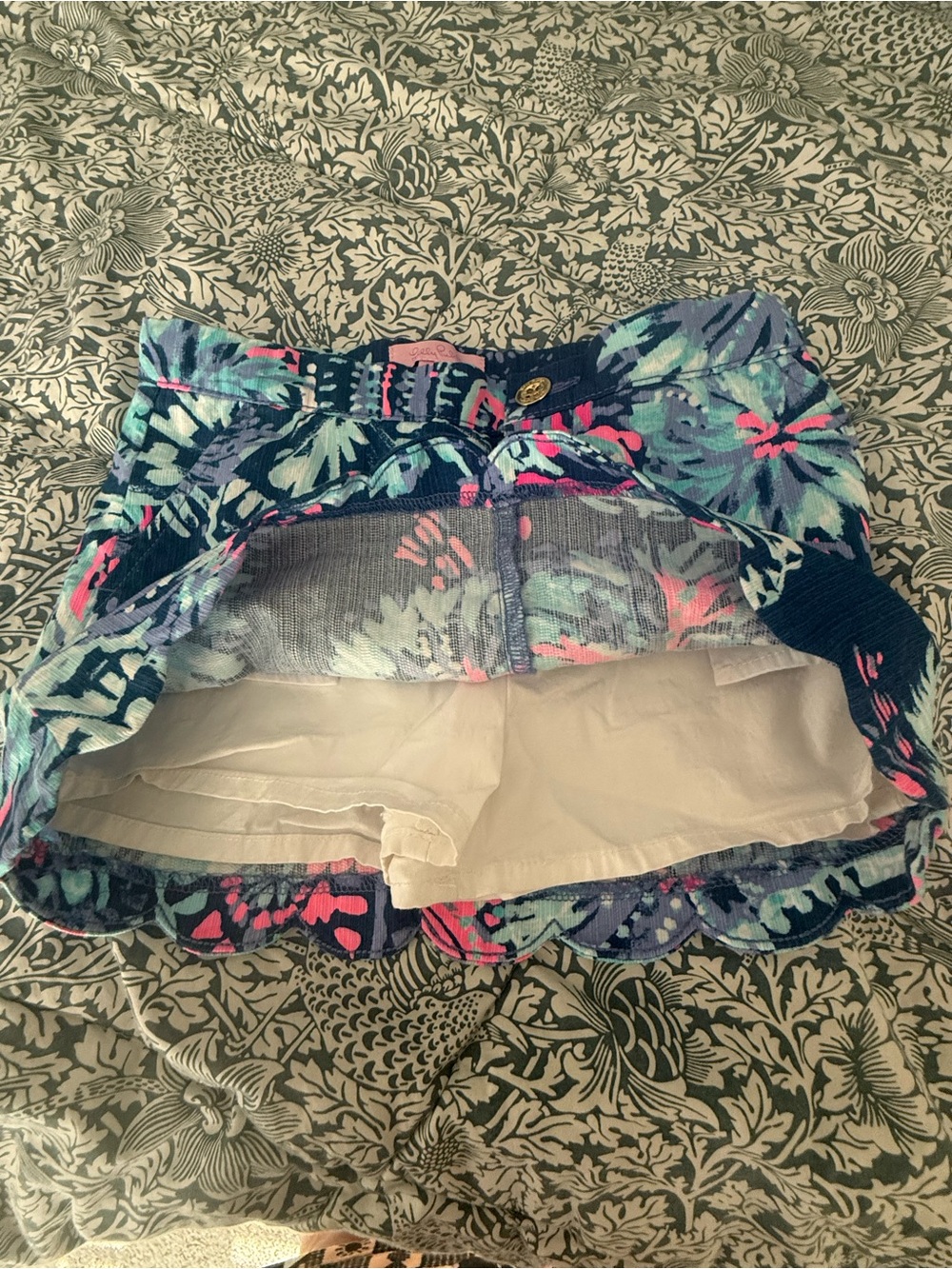Lilly Pulitzer Blue Multi Floral Girls Skort